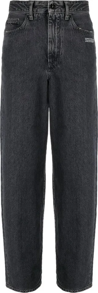 Logo-Print Wide Leg Jeans