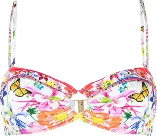 Floral-Print Bikini Top
