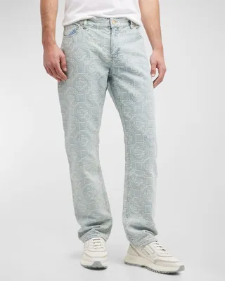 Men's Monogram Jacquard Jeans