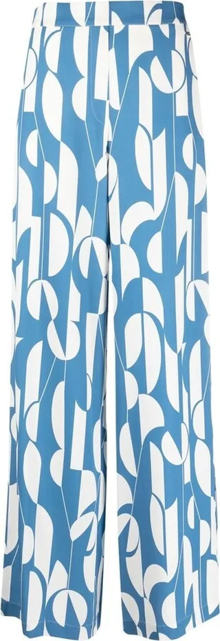 Geometric-Pattern Print Trousers
