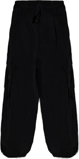 Y-3 Cropped Wide-Leg Drawstring Cargo Trousers