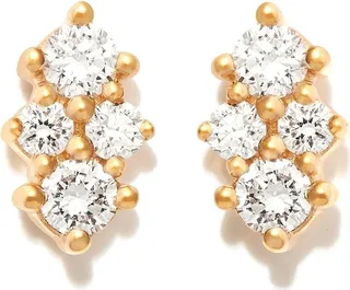 14kt yellow gold Vivian Lily stud earrings