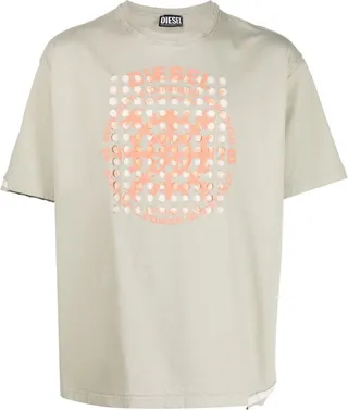 logo-print detail T-shirt