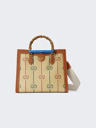 Diana Handbag Natural And Red
