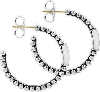 Caviar Spark Diamond Hoop Earrings