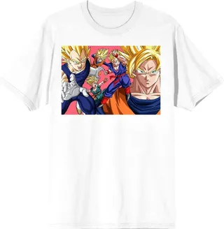 Dragon Ball Z Character Group Classic White Graphic Tee- S