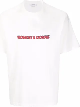 slogan-print cotton T-shirt