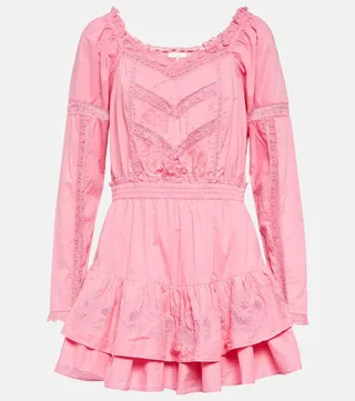 Sanaya lace-trimmed minidress