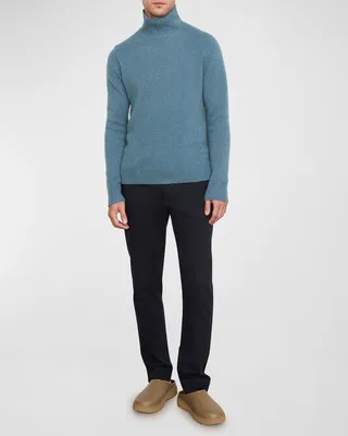 Men's Plush Wool-Cashmere Turtleneck Sweater