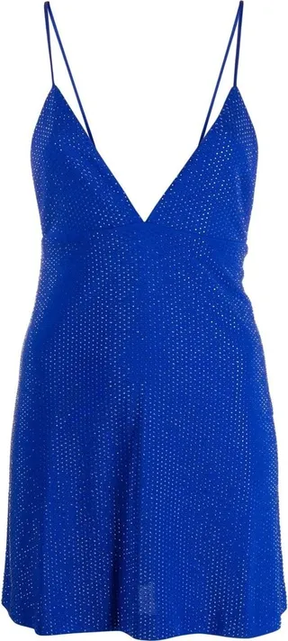 Crystal-Embellished Mini Dress