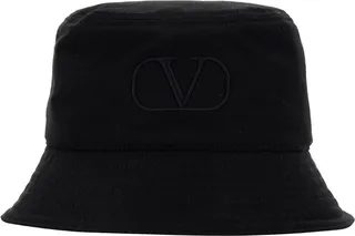 Valentino Logo Embroidered Flared Hem Bucket Hat