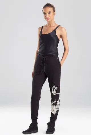 Cocoon Dragon Embroidered Jogger Pants