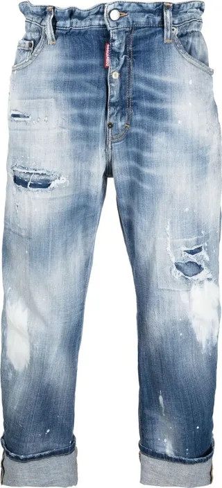 Distressed Cropped Jeans