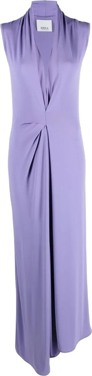 V-neck stretch-design dress