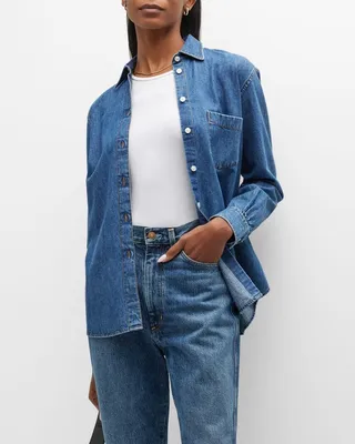 Jesse Button-Front Denim Shirt