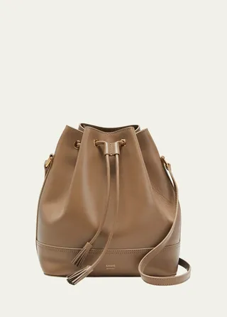 Cecilia Medium Drawstring Calfskin Crossbody Bag