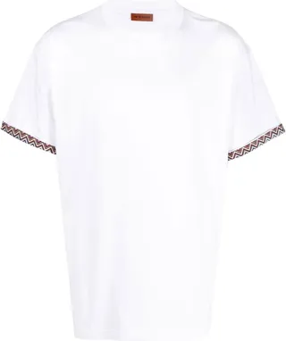 zigzag-edge detail T-shirt