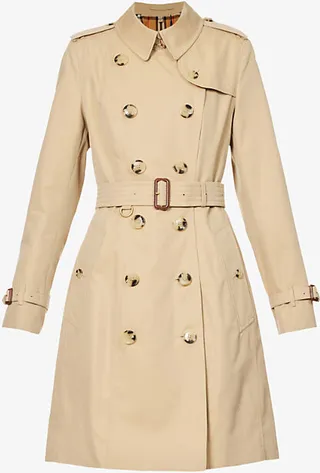 Womens Honey Heritage Chelsea Mid-length Cotton Trench Coat