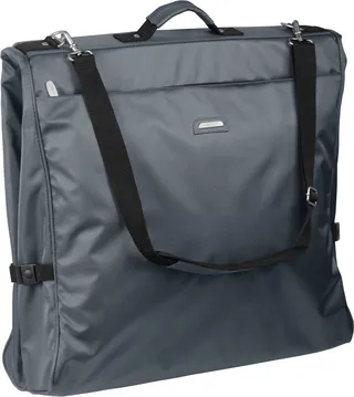 WallyBags® 45" Premium Framed Garment Bag with shoulder strap and multiple pockets in Grey