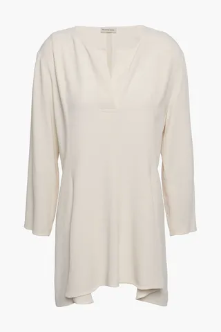 Draped crepe blouse