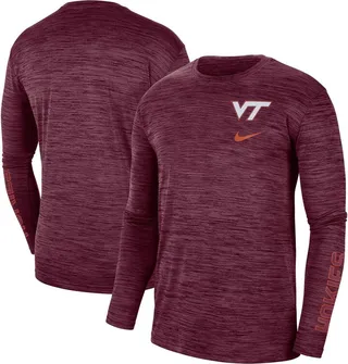 Men's Nike Maroon Virginia Tech Hokies Velocity Legend Team Performance Long Sleeve T-shirt