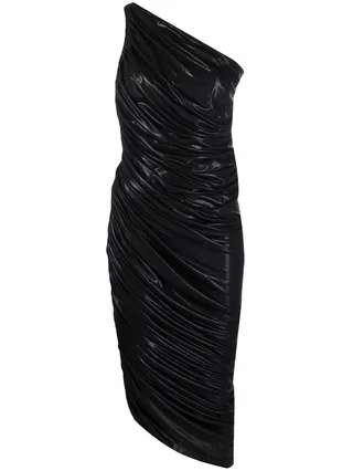 Ruched One-Shoulder Dress