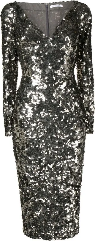 Fluer sequin midi dress