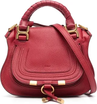 Debossed-Logo Leather Shoulder Bag