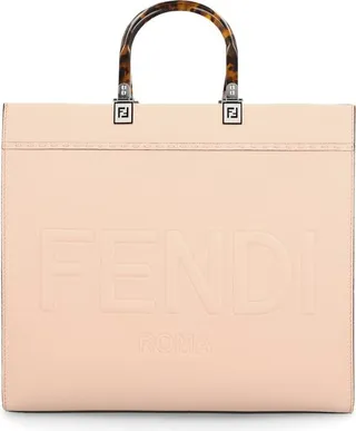 Fendi Logo Debossed Tote Bag