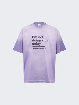 Not Doing Shit Today T-Shirt Lilac