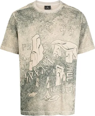 graphic-print crew-neck T-shirt