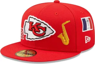 Men's New Era Red Kansas City Chiefs Team Local 59FIFTY Fitted Hat