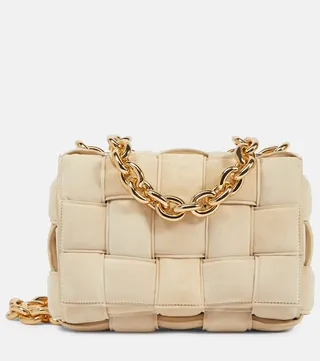 Chain Cassette suede shoulder bag