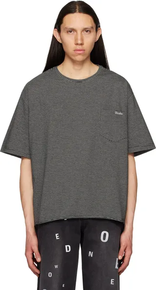 We11done Black Striped T-Shirt