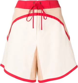 Rosa Techno Wave drawstring shorts