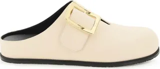 Bally Leather Clogs With Buckle