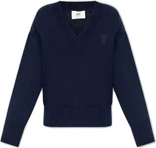 AMI V-Neck Knitted Jumper