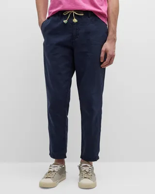 Men’s Linen-Blend Beach Pants