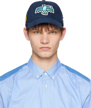 Junya Watanabe Navy Mühlbauer Edition Keith Haring Cap