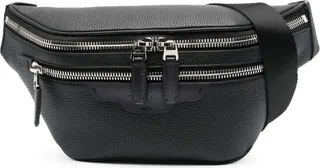 Logo-Patch Leather Belt Bag