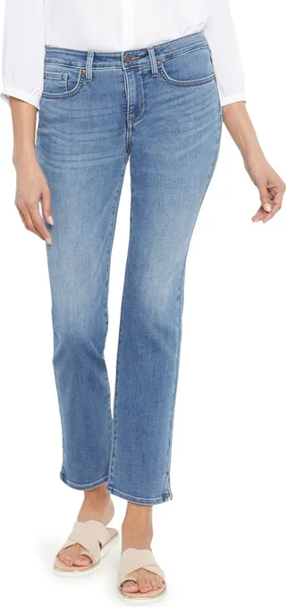 Sheri Side Slit Ankle Slim Jeans