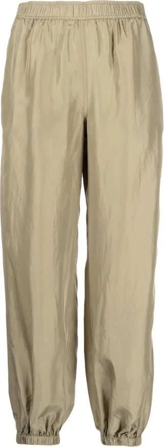 Elasticated-Waist Cropped Trousers