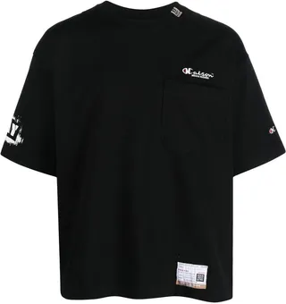 logo-patch cotton T-shirt