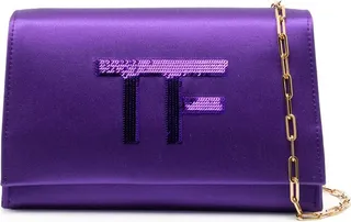 Purple Disco Satin Shoulder Bag