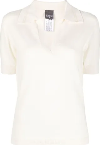 Short-Sleeve Knitted Polo Shirt