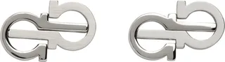 Ferragamo Silver Gancini Cuff Links