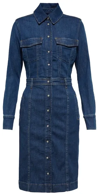 Luxe denim shirt dress