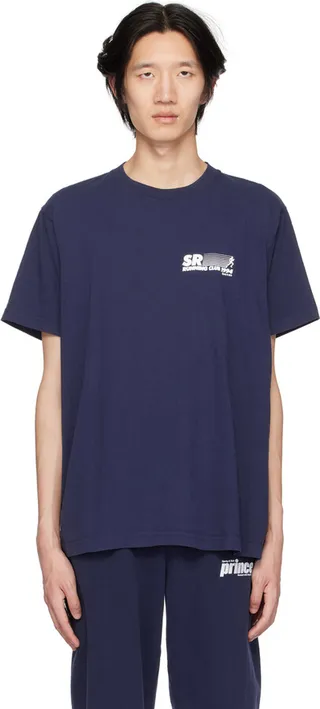 Sporty & Rich Navy 'Running Club' T-Shirt