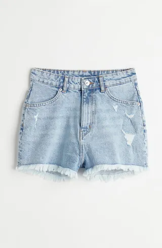 High Waist Denim Shorts