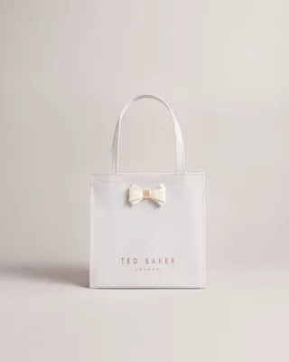 Plain Bow Small Icon Bag in Light Gray